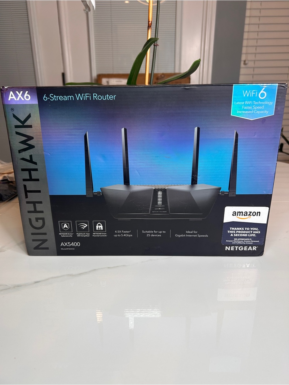 NETGEAR RAX50-100NAR Nighthawk 6-Stream AX5400 WiFi Router - Picture 4 of 15